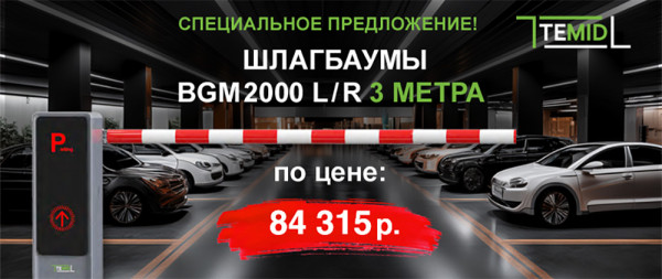 Шлагбаумы BGM2000 от ZKTeco/TEMID по выгодной цене!