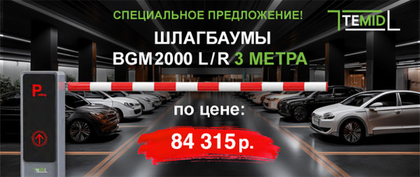 Шлагбаумы BGM2000 от ZKTeco/TEMID по выгодной цене!